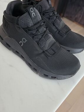 On Cloudnova Women's All-Black Athletic Sneakers